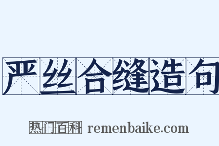 严丝合缝造句是什么意思的图片